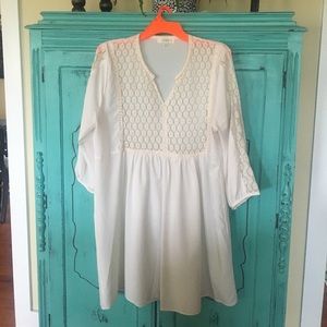 Cream Lace Umgee Tunic/Dress